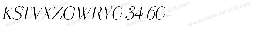 KSTVXZGWRY0 34 60字体转换